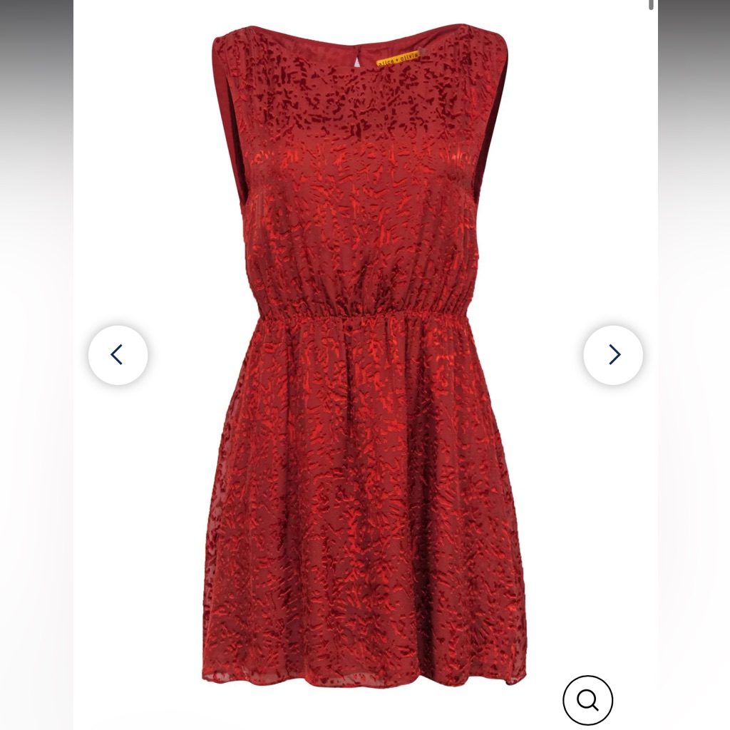 Alice + Olivia Crimson Textured Mini Dress